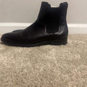 Elegant Black Leather Ankle Boots